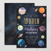 Uit Deze Wereld Galaxy Uitnodiging (Voorkant / Achterkant)