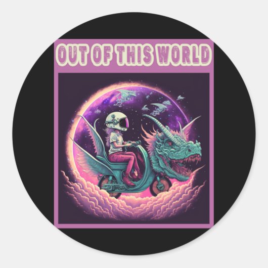 Uit deze wereld Grappig Trending Quote Ronde Sticker (Voorkant)