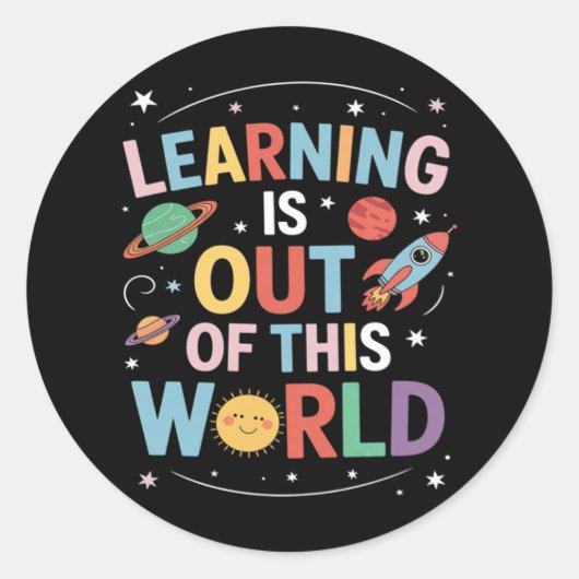 Uit deze wereld Grappige Trending Meme Quote Ronde Sticker (Voorkant)