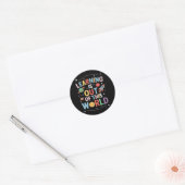 Uit deze wereld Grappige Trending Meme Quote Ronde Sticker (Envelop)