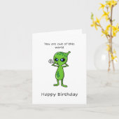 Uit deze wereld, Happy Birthday Kaart (Gele Bloem)