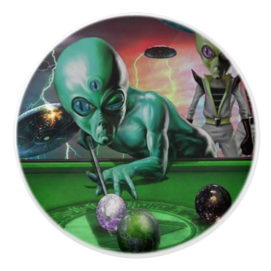 Uit deze wereld keramische knop (Voorkant)