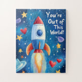 Uit deze wereld Kinder Valentijnsdag Legpuzzel (Verticaal)