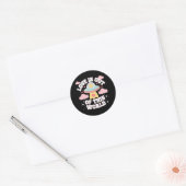Uit deze wereld meme grappig citaat ronde sticker (Envelop)