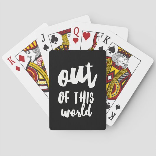 Uit deze wereld Meme Joke Quote Pokerkaarten (Achterkant)