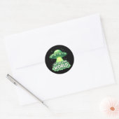 Uit deze wereld meme virale quote ronde sticker (Envelop)