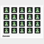 Uit deze wereld meme virale quote vierkante sticker (Vel)