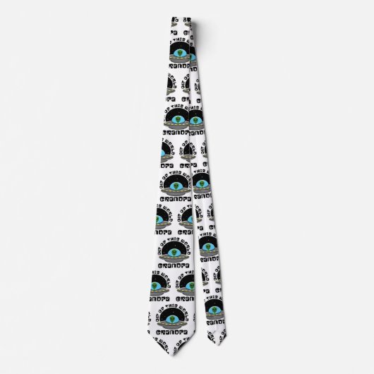 Uit deze wereld opa Alien UFO-ruimte Stropdas (Voorkant)