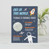 Uit deze wereld Outer Space Kids Verjaardagsfeest Kaart (Staand voorkant)