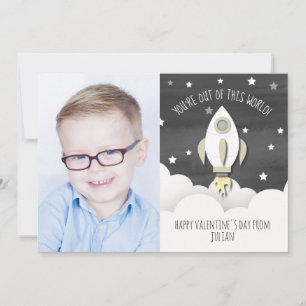 Uit deze wereld Photo Space Classroom Valentijn Kaart