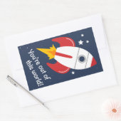 Uit deze wereld raket Stickers (Envelop)
