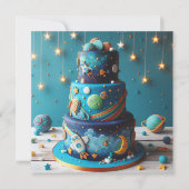 UIT DEZE WERELD RAKETTEN KINDEREN VERJAARDAGSTAART KAART (Voorkant)