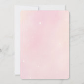 Uit deze wereld roze 1e verjaardag kaart (Achterkant)