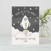 Uit deze wereld ruimte raket klaslokaal Valentijn (Staand voorkant)