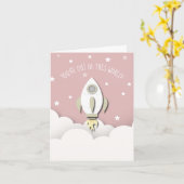 Uit deze wereld ruimte roze klaslokaal Valentijn Kaart (Gele Bloem)