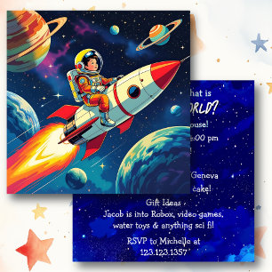 Uit deze Wereld Ruimte Thema Jongen Verjaardag Kaart