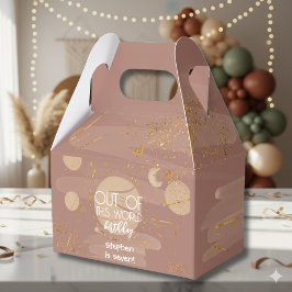 Uit deze wereld ruimte verjaardag bedankdoosjes