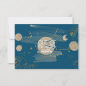 Uit deze wereld ruimte verjaardag bedankkaart (Achterkant)