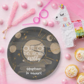 Uit deze wereld ruimte verjaardag papieren bordje (Feest)