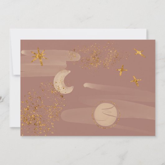 Uit deze wereld ruimte verjaardag Uitnodiging (Achterkant)