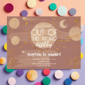 Uit deze wereld ruimte verjaardag Uitnodiging