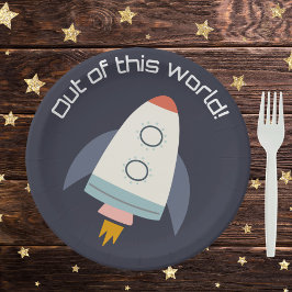 Uit Deze Wereld Ruimtevaartfeest Borden Papieren Bordje