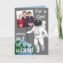 Uit deze wereld Spaceman Vaderdag Foto Kaart