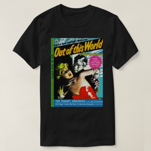 Uit deze wereld stripboekomslag cover  esthet t-shirt (Design voorkant)