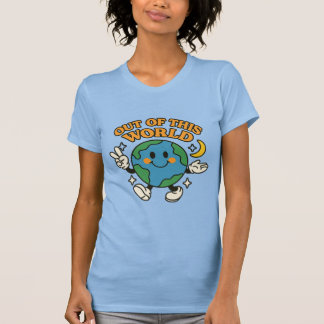 “Uit Deze Wereld” T-shirt met aarde-afdruk