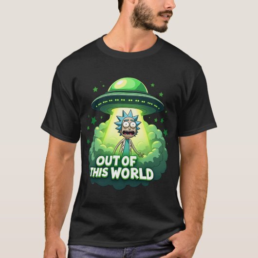 Uit deze wereld UFO Design T-shirt (Voorkant)