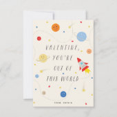 Uit deze wereld Valentijnsdag Kaart geel (Voorkant)