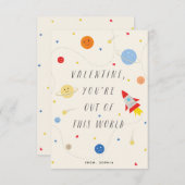 Uit deze wereld Valentijnsdag Kaart geel (Voorkant / Achterkant)
