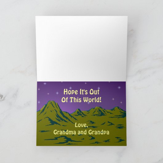 Uit deze wereld verjaardag kaart (Binnen)