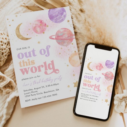 Uit Deze Wereld Verjaardag Uitnodiging