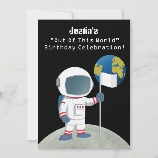 Uit deze wereldastronaut-feest kaart (Voorkant)