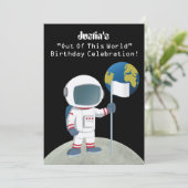 Uit deze wereldastronaut-feest kaart (Staand voorkant)