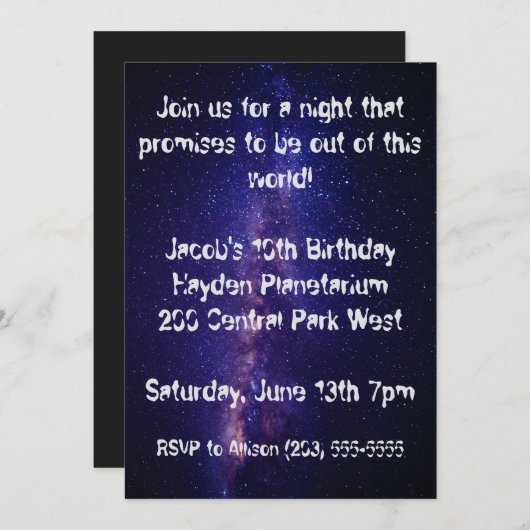 Uit deze Werelduitnodiging Kaart (Voorkant / Achterkant)