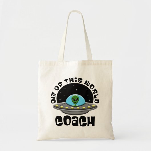 Uit deze wereldwijde coach Alien UFO-ruimte Tote Bag (Voorkant)