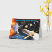 Uit deze World Funny Astronaut Birthday Card Kaart (Gele Bloem)