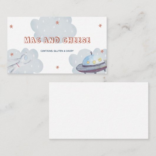 Uit deze World Outer Space Party Food Label (Voorkant / Achterkant)