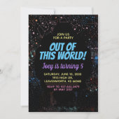 Uit deze World Outerspace Invitation Kaart (Voorkant)