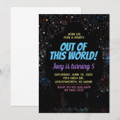 Uit deze World Outerspace Invitation Kaart (Voorkant / Achterkant)