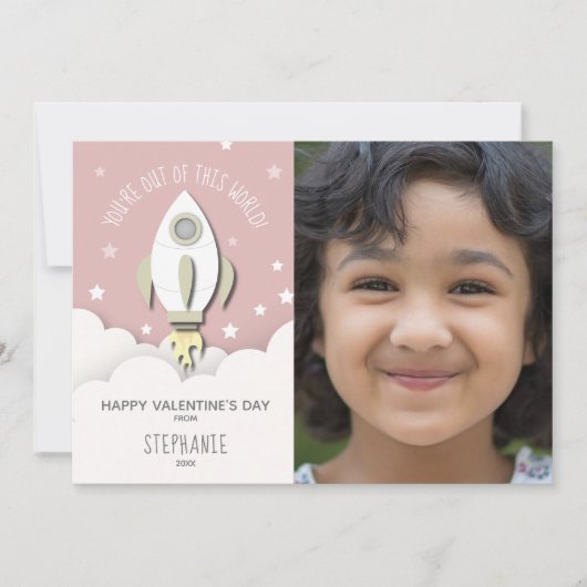 Uit deze World Pink Rocket Valentijn Foto (Voorkant)