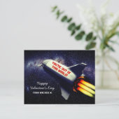 Uit deze World Retro Rocket Kinder Valentijn Feestdagenkaart (Staand voorkant)