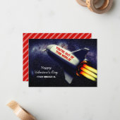 Uit deze World Retro Rocket Kinder Valentijn Notitiekaartje (Voorkant / Achterkant in situ)