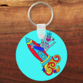 Uit deze World Robot Sleutelhanger (Voorkant)