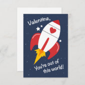 Uit deze World Rocket Valentijn Invite of Card Kaart (Voorkant / Achterkant)