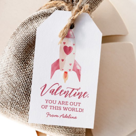 Uit deze World Space Kinder Valentijnsdag Cadeaulabel