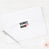 UIT DIENST BEVEILIGINGSHANDSCHERMLICHT RONDE STICKER (Envelop)