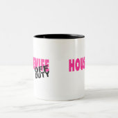 Uit dienst genomen huisvrouw (roze) tweekleurige koffiemok (Center)